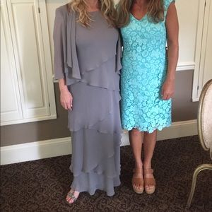 Ursula of Switzerland long layered chiffon dress